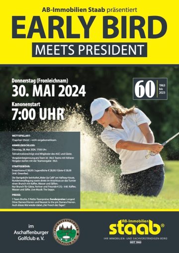 Plakat Staab Golfturnier 30. Mai 2024